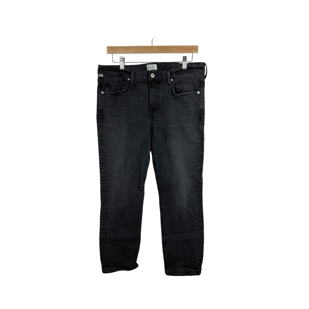 Citizens of Humanity Women’s Ella Mid Rise Slim Crop Jeans Film Noir 30